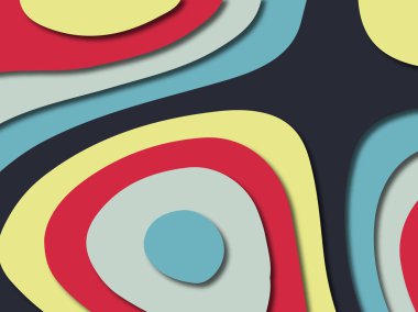 3D soyut kağıt sanat stil, tasarım düzen iş presenta için