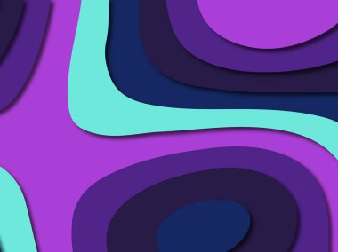 3D soyut kağıt sanat stil, tasarım düzen iş presenta için