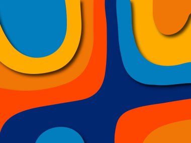 3D soyut kağıt sanat stil, tasarım düzen iş presenta için