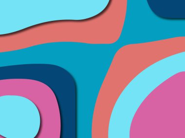 3D soyut kağıt sanat stil, tasarım düzen iş presenta için