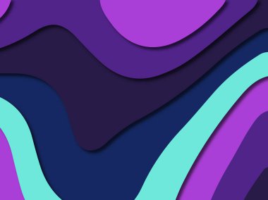 3D soyut kağıt sanat stil, tasarım düzen iş presenta için