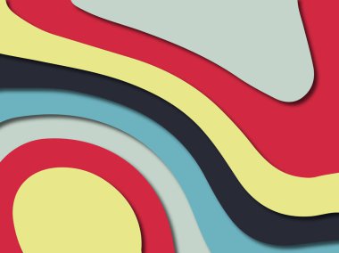 3D soyut kağıt sanat stil, tasarım düzen iş presenta için