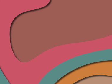 3D soyut kağıt sanat stil, tasarım düzen iş presenta için