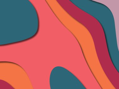 3D soyut kağıt sanat stil, tasarım düzen iş presenta için