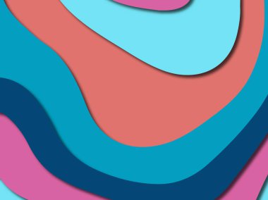 3D soyut kağıt sanat stil, tasarım düzen iş presenta için