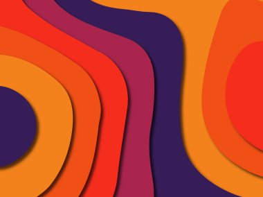 3D soyut kağıt sanat stil, tasarım düzen iş presenta için