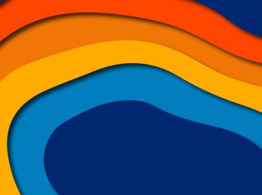 3D soyut kağıt sanat stil, tasarım düzen iş presenta için