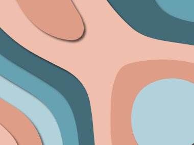 3D soyut kağıt sanat stil, tasarım düzen iş presenta için