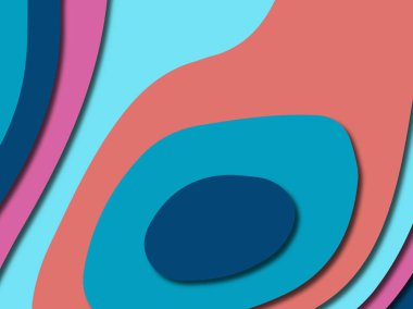 3D soyut kağıt sanat stil, tasarım düzen iş presenta için