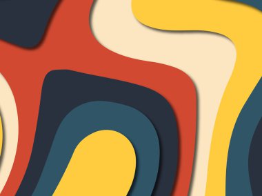 3D soyut kağıt sanat stil, tasarım düzen iş presenta için