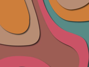 3D soyut kağıt sanat stil, tasarım düzen iş presenta için