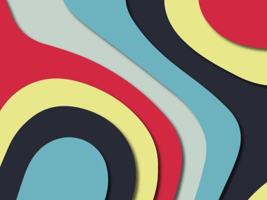 3D soyut kağıt sanat stil, tasarım düzen iş presenta için