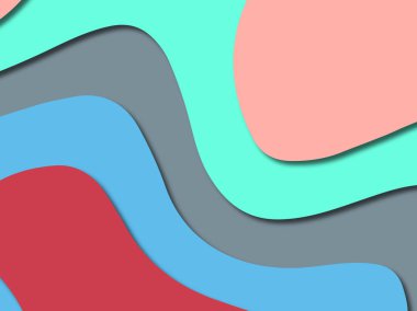 3D soyut kağıt sanat stil, tasarım düzen iş presenta için