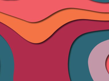 3D soyut kağıt sanat stil, tasarım düzen iş presenta için