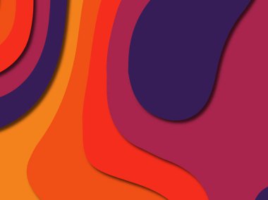 3D soyut kağıt sanat stil, tasarım düzen iş presenta için