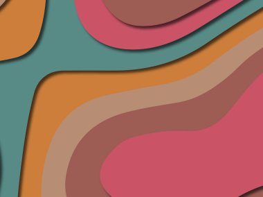 3D soyut kağıt sanat stil, tasarım düzen iş presenta için