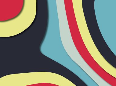 3D soyut kağıt sanat stil, tasarım düzen iş presenta için