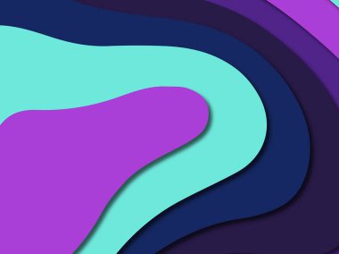 3D soyut kağıt sanat stil, tasarım düzen iş presenta için