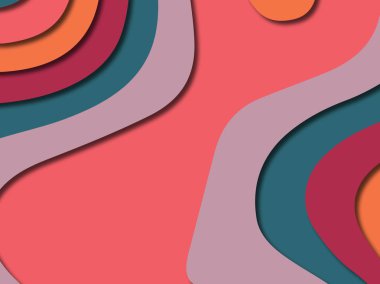 3D soyut kağıt sanat stil, tasarım düzen iş presenta için