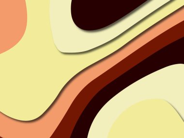 3D soyut kağıt sanat stil, tasarım düzen iş presenta için