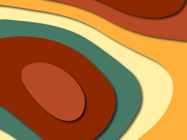 3D soyut kağıt sanat stil, tasarım düzen iş presenta için