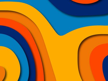 3D soyut kağıt sanat stil, tasarım düzen iş presenta için