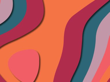 3D soyut kağıt sanat stil, tasarım düzen iş presenta için