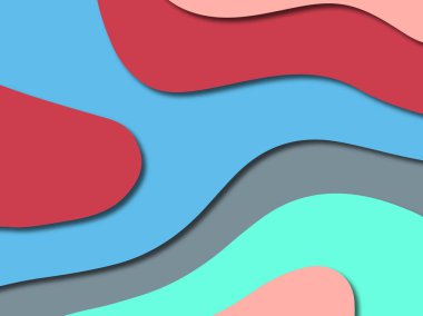 3D soyut kağıt sanat stil, tasarım düzen iş presenta için