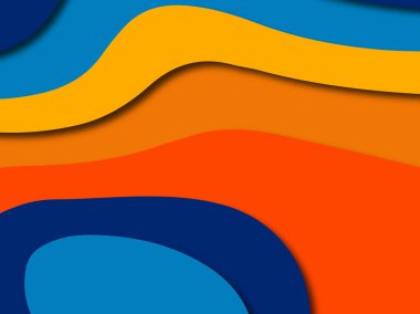 3D soyut kağıt sanat stil, tasarım düzen iş presenta için