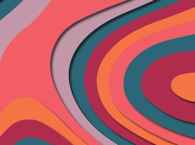 3D soyut kağıt sanat stil, tasarım düzen iş presenta için