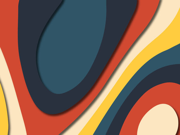 3D abstract paper art style, design layout for business presenta