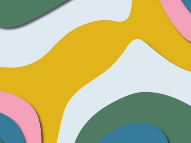 3D soyut kağıt sanat stil, tasarım düzen iş presenta için