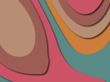 3D soyut kağıt sanat stil, tasarım düzen iş presenta için