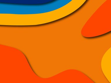 3D soyut kağıt sanat stil, tasarım düzen iş presenta için