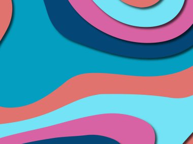 3D soyut kağıt sanat stil, tasarım düzen iş presenta için