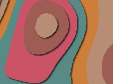 3D soyut kağıt sanat stil, tasarım düzen iş presenta için