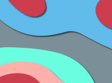 3D soyut kağıt sanat stil, tasarım düzen iş presenta için