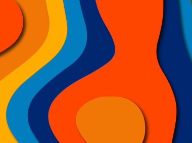 3D soyut kağıt sanat stil, tasarım düzen iş presenta için