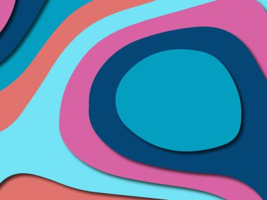 3D soyut kağıt sanat stil, tasarım düzen iş presenta için