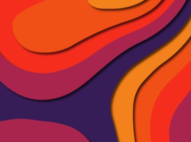 3D soyut kağıt sanat stil, tasarım düzen iş presenta için