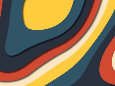 3D soyut kağıt sanat stil, tasarım düzen iş presenta için