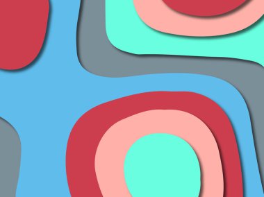 3D soyut kağıt sanat stil, tasarım düzen iş presenta için