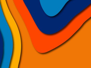 3D soyut kağıt sanat stil, tasarım düzen iş presenta için