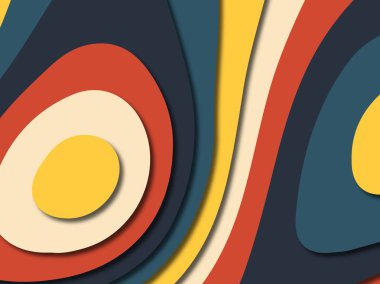 3D soyut kağıt sanat stil, tasarım düzen iş presenta için