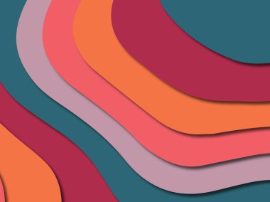 3D soyut kağıt sanat stil, tasarım düzen iş presenta için