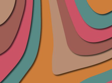 3D soyut kağıt sanat stil, tasarım düzen iş presenta için