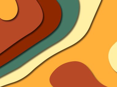 3D soyut kağıt sanat stil, tasarım düzen iş presenta için