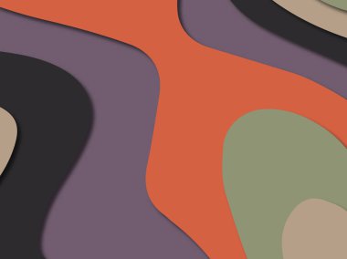 3D soyut kağıt sanat stil, tasarım düzen iş presenta için