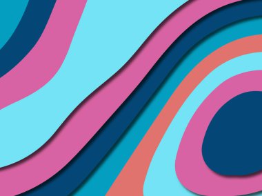 3D soyut kağıt sanat stil, tasarım düzen iş presenta için