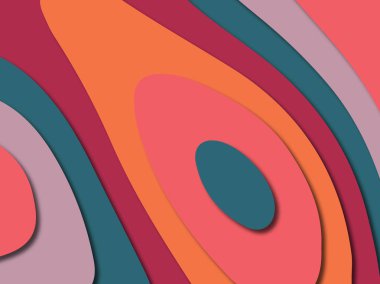 3D soyut kağıt sanat stil, tasarım düzen iş presenta için